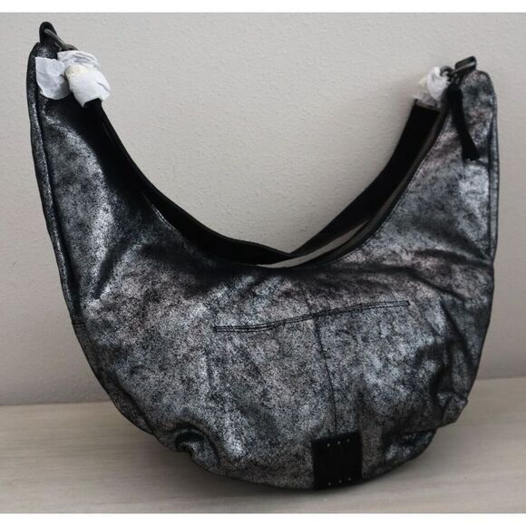 We The Free x Free People OB1676413 Black Metallic Sparta Sling Bag - Picture 1 of 16